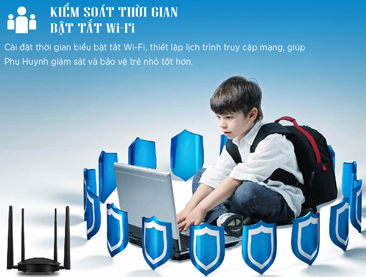 Router wifi Totolink A800R Wireless AC1200 3